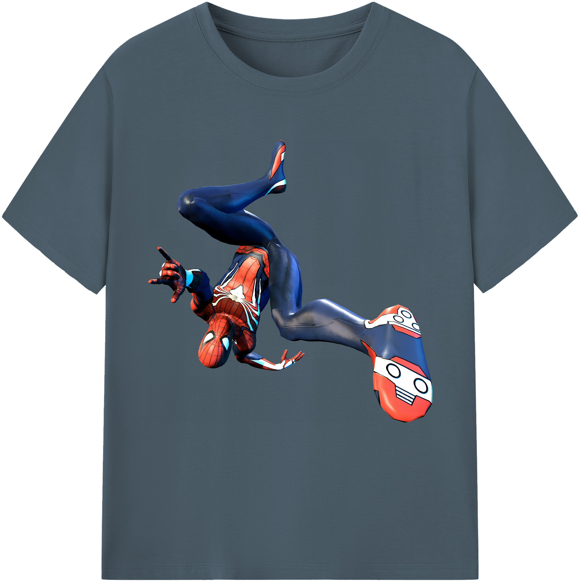 （画像用） Spider Man スパイダーマン 綿100％半袖Tシャツ（フロントプリント）